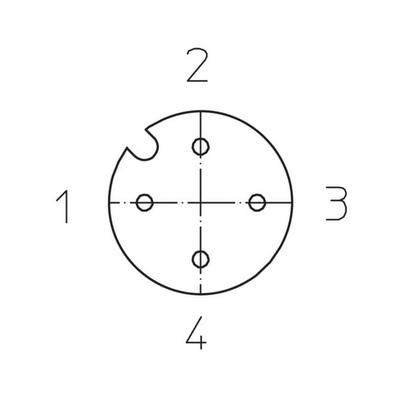 Lutronic 1066 Sensor-/Aktor-Steckverbinder, konfektioniert M12 Kupplung, gerade 5.00 m Polzahl Sensoren: 4 1 St.