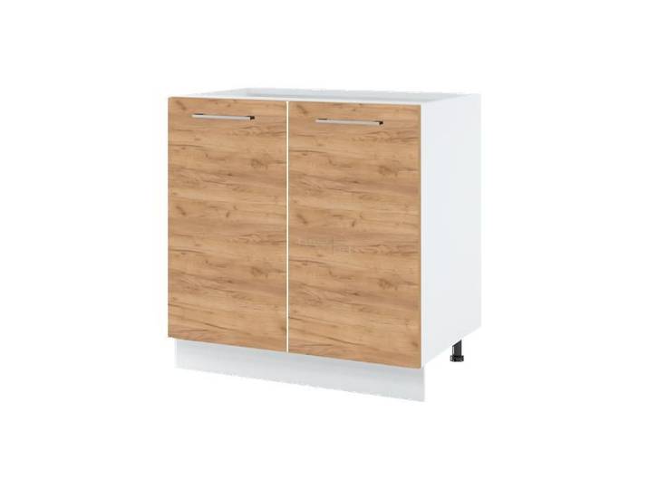 Meuble bas de cuisine Bellissi Chene 2 portes L 80 cm - Cuisineandcie