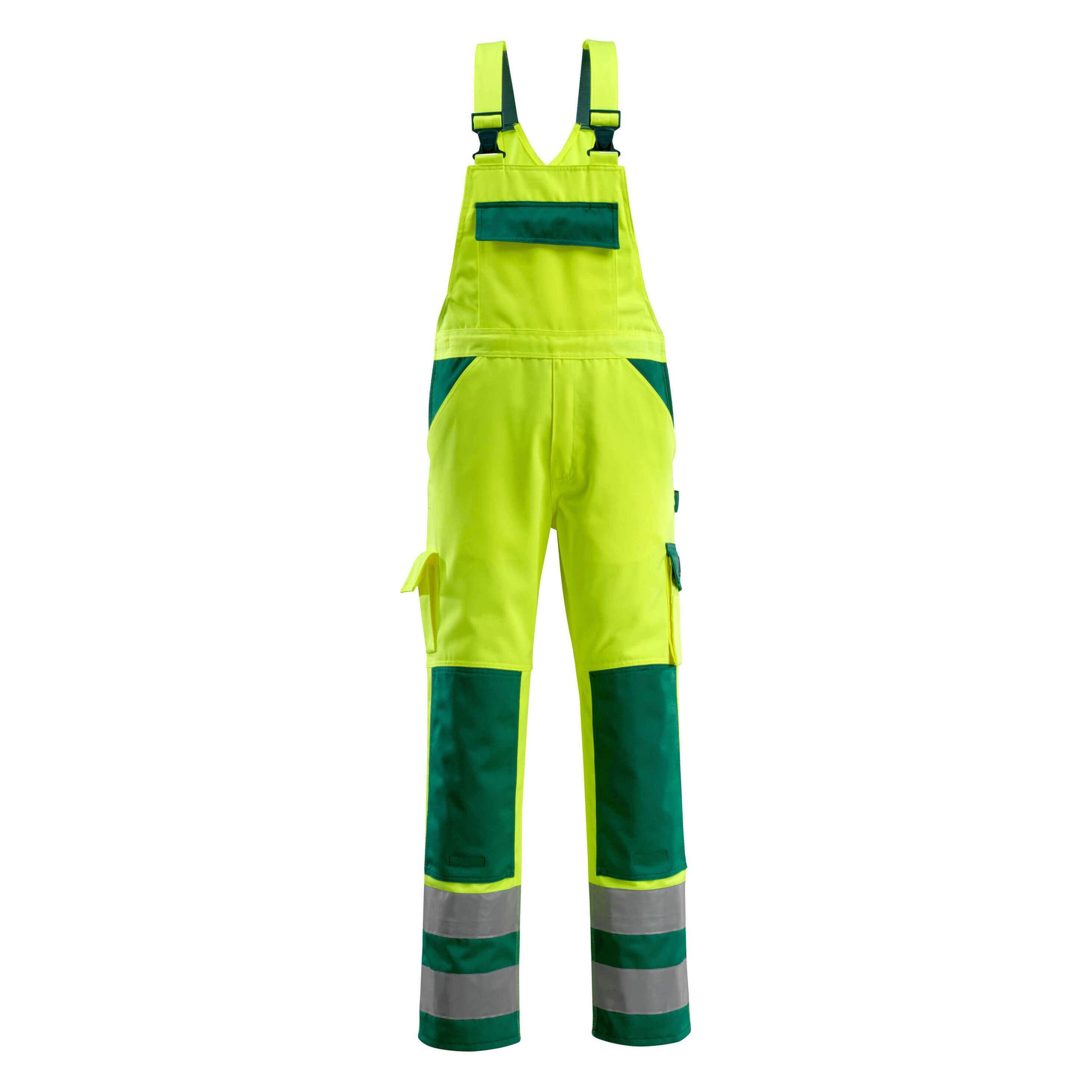 Mascot Warnschutz-Latzhose "Barras" gelb/marine, Gr.54 (54) (5707209579348)