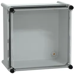 Schneider Electric NSYPLS2727G Polyestergehäuse PLS Wandmontage 270x270x180mm IP66, transparente PC-Abdeckung