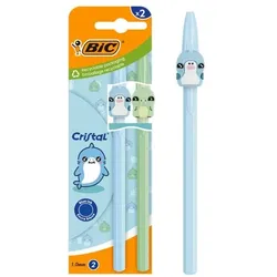 BIC Kugelschreiber »Cristal Figurines blau grün« dokumentenecht 2 Stück blau