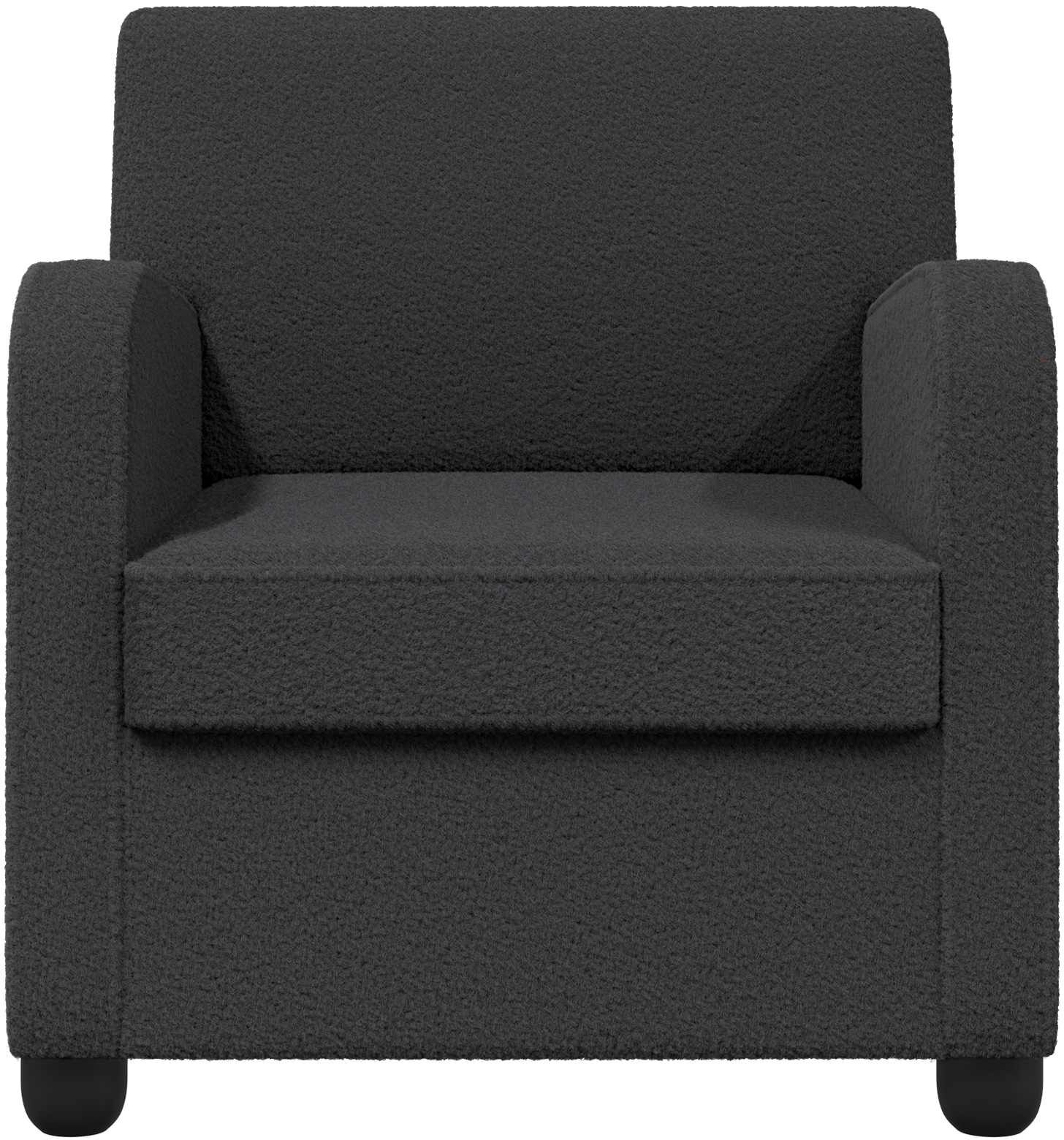 vidaXL Fauteuil Gris foncé Fausse laine d'agneau