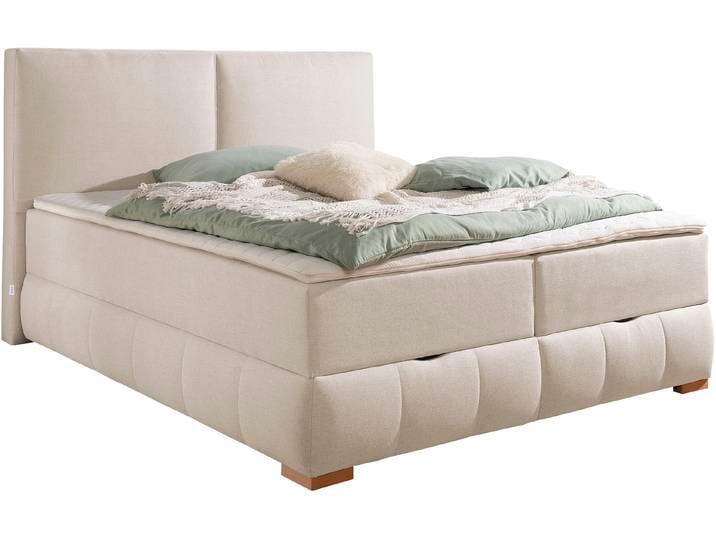 Boxbett, Beige, 190x213 cm, Holzwerkstoff, Bettkasten & Topper, Klassisch, Otto