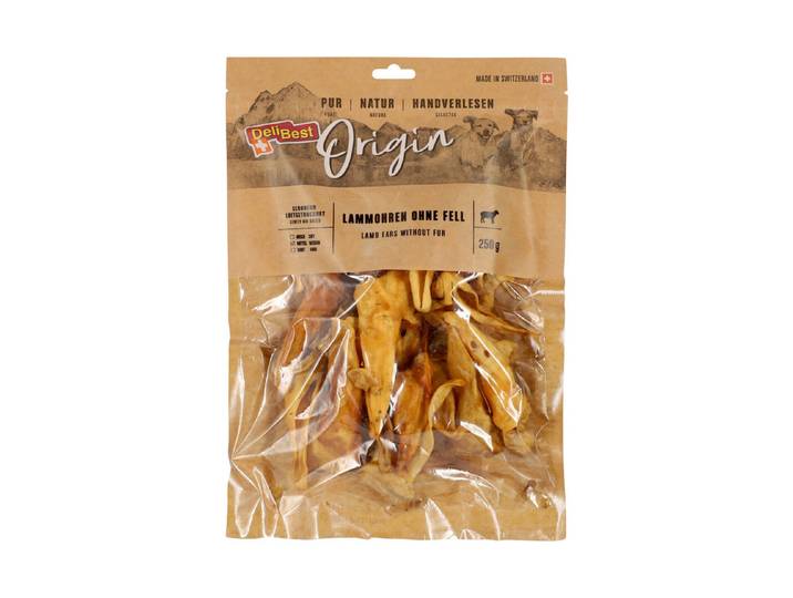 Delibest Origin Lammohren ohne Fell 250g