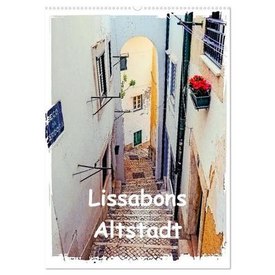 Lissabons Altstadt (Wandkalender 2027 DIN A2 hoch), CALVENDO Monatskalender