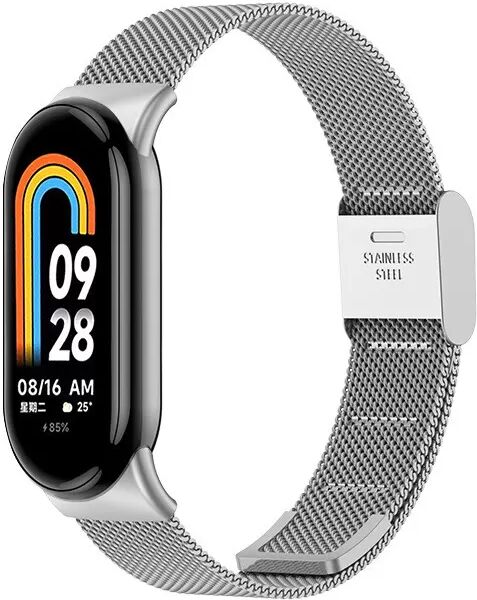 INF Metallarmband für Xiaomi Mi Band 8/9 Silber