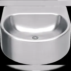 KWC Einzelwaschtisch, ANIMA, Edelstahl, 460x230x410 mm, ohne Hahnbank