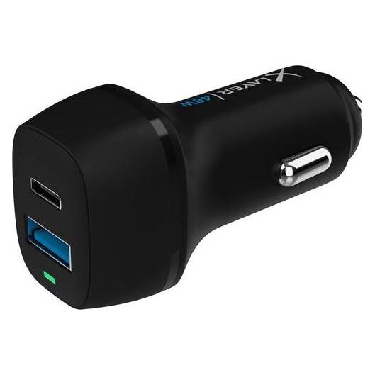 Xlayer USB/USB Type-C Kfz-Ladegerät (48W), schwarz (219942)