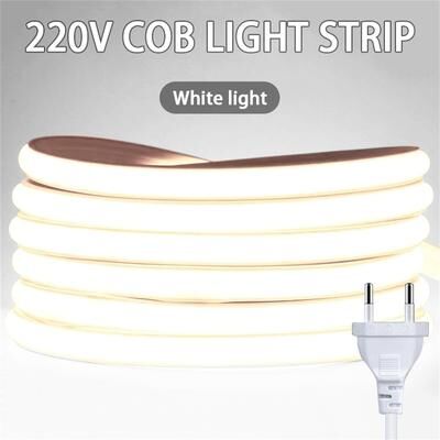 Quick Pick Pro Ultra Bright COB LED Strip Lights Flexible Adhesive Ribbon For Home Kitchen & Under Cabinet Lighting white Light 2m