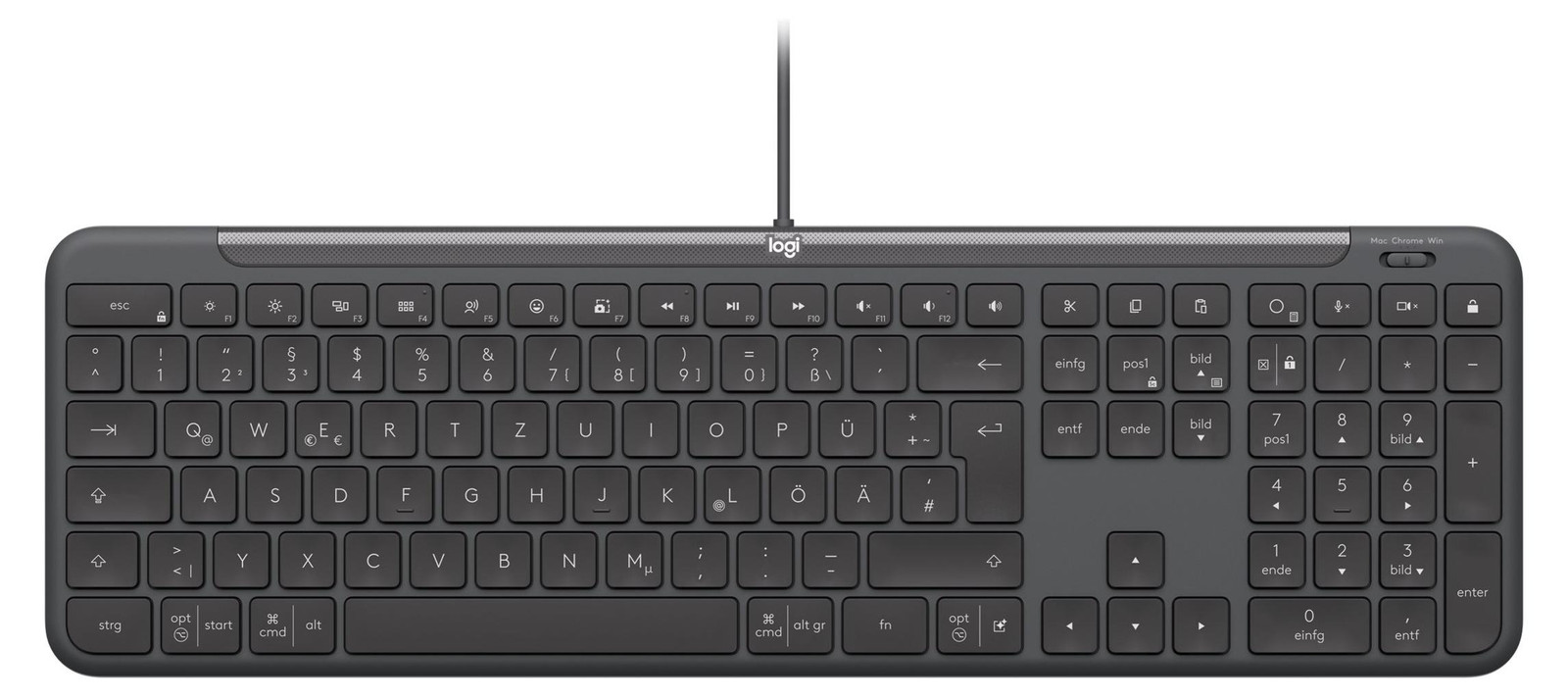 Logitech K620 Slim USB Keyboard - Graphite