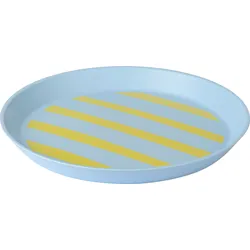 Koziol kleiner Teller Nora Plate 205 mm Stripes sweet blue