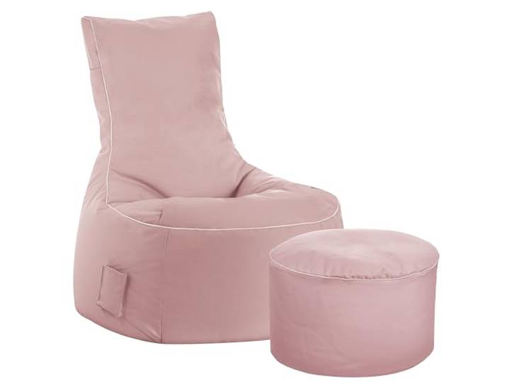 Sitting Point Sitzsack-Set Scuba Swing + Hocker Altrose