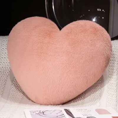 Trendy Discount Goods Solid Nordic Style Heart shaped Cushion Sofa Bed Back Cushion Soft Throw Pillow Bedside Cushion pink