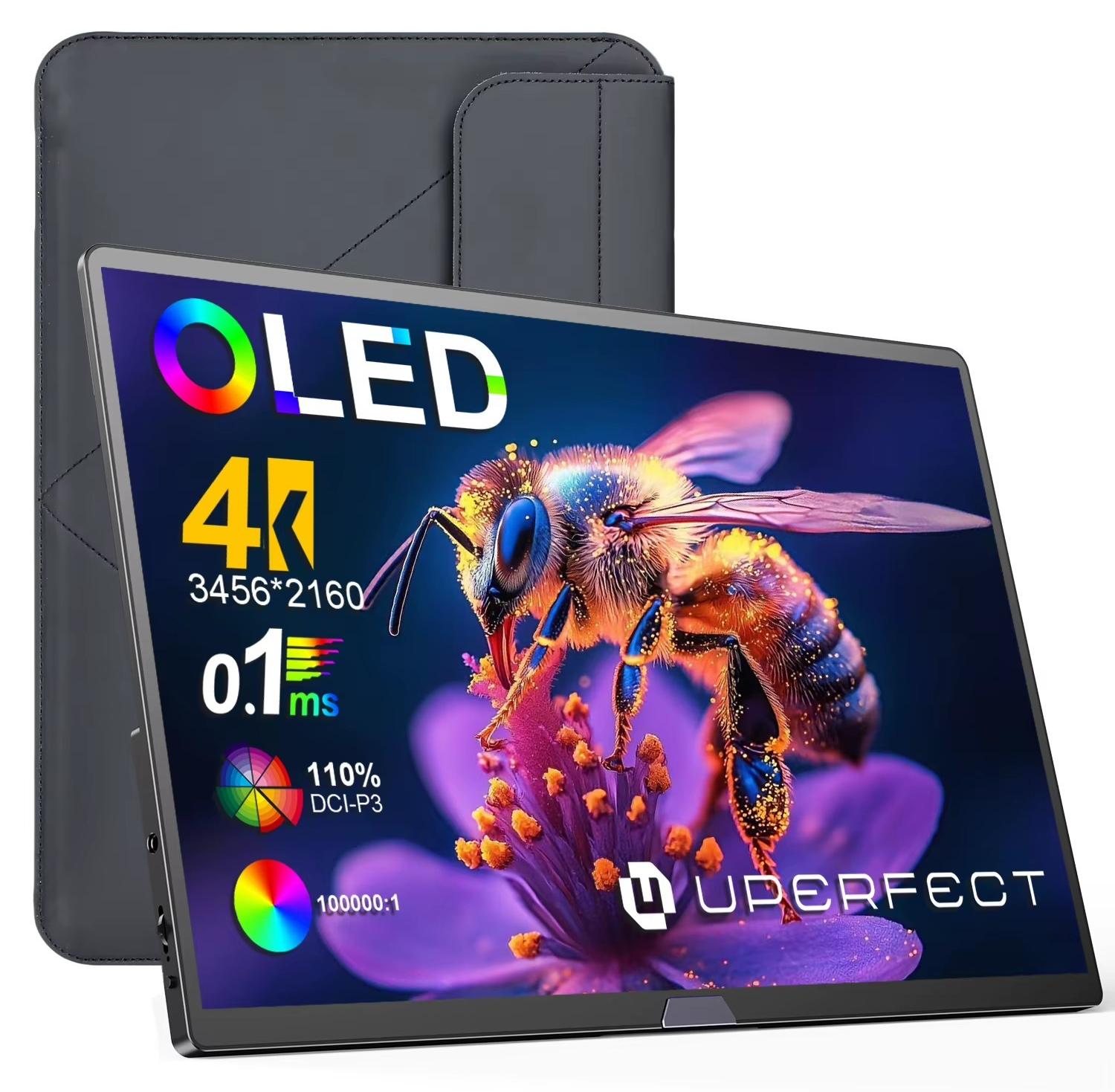 Tragbarer OLED-Monitor - 4K UHD - 39,6 cm - 3840 x 2160 - HDR400 - 500 cd/m² - EU-Stecker
