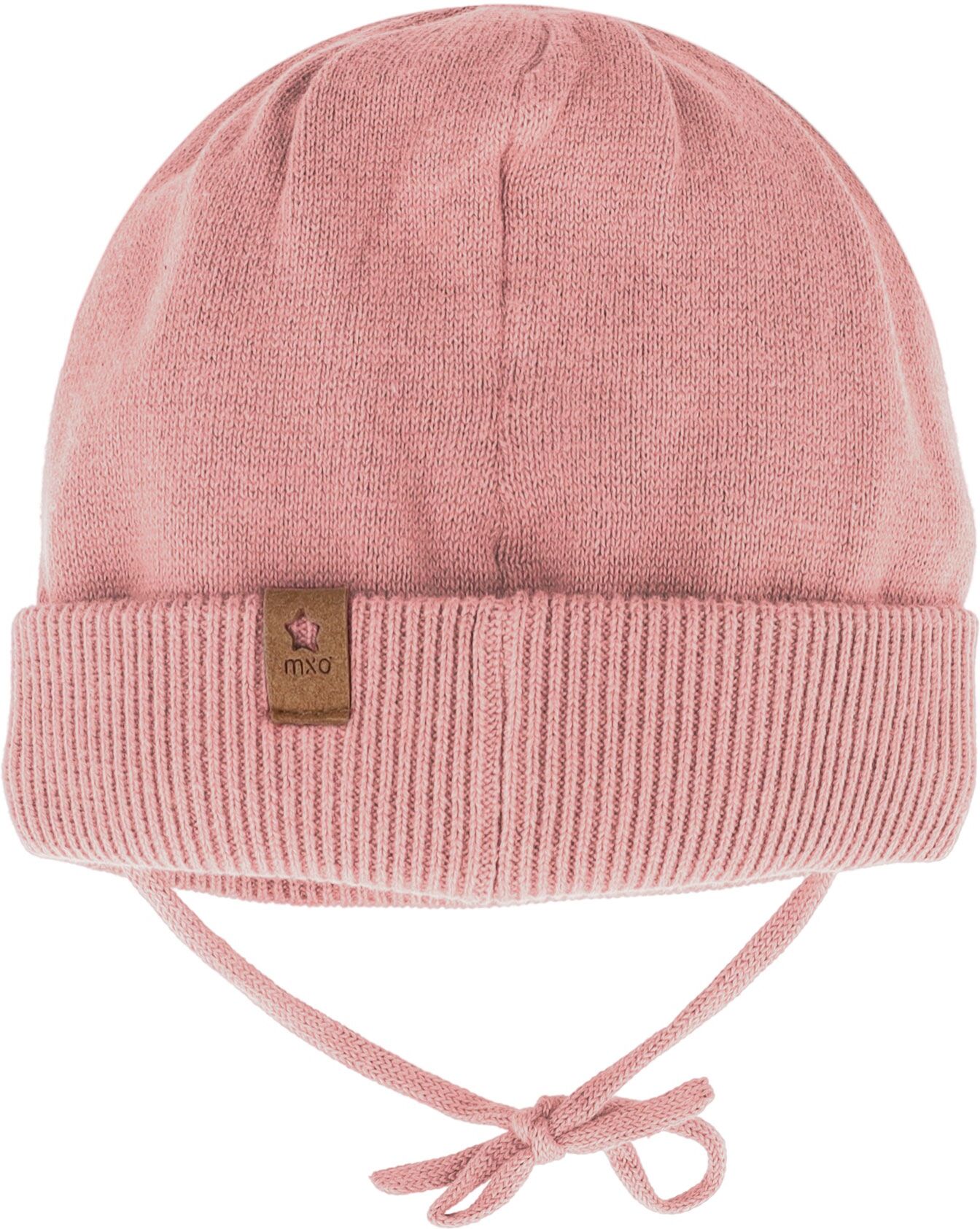 Strickmütze MAXIMO, Baby, Gr. 45/47, rosa (ash rose, eichhörnchen), Strick, Baumwollmischung, Mützen Strickmütze, für Babys und Kinder, aus Strickmaterial, wärmend ash rose, eichhörnchen 45/47