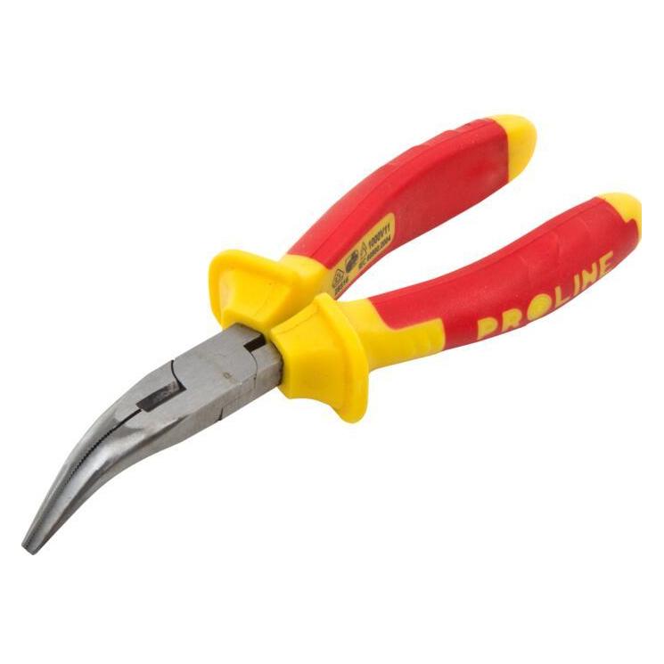 Proline 28518 1000V semi-round nose pliers, curved, L1: 75mm (200 mm) (28518)