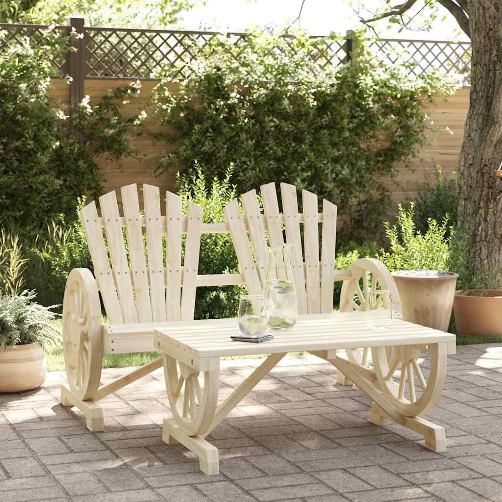 Adirondack-Gartenstühle aus massivem Tannenholz für Terrasse und Garten, 2-teiliges Set