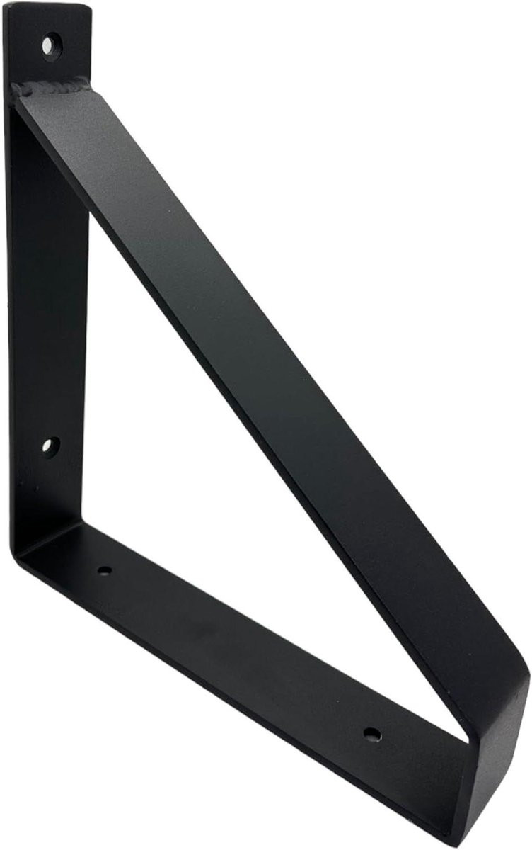 Industriële Plankdrager Mat Zwart - Wandsteun voor Planken - 20 cm