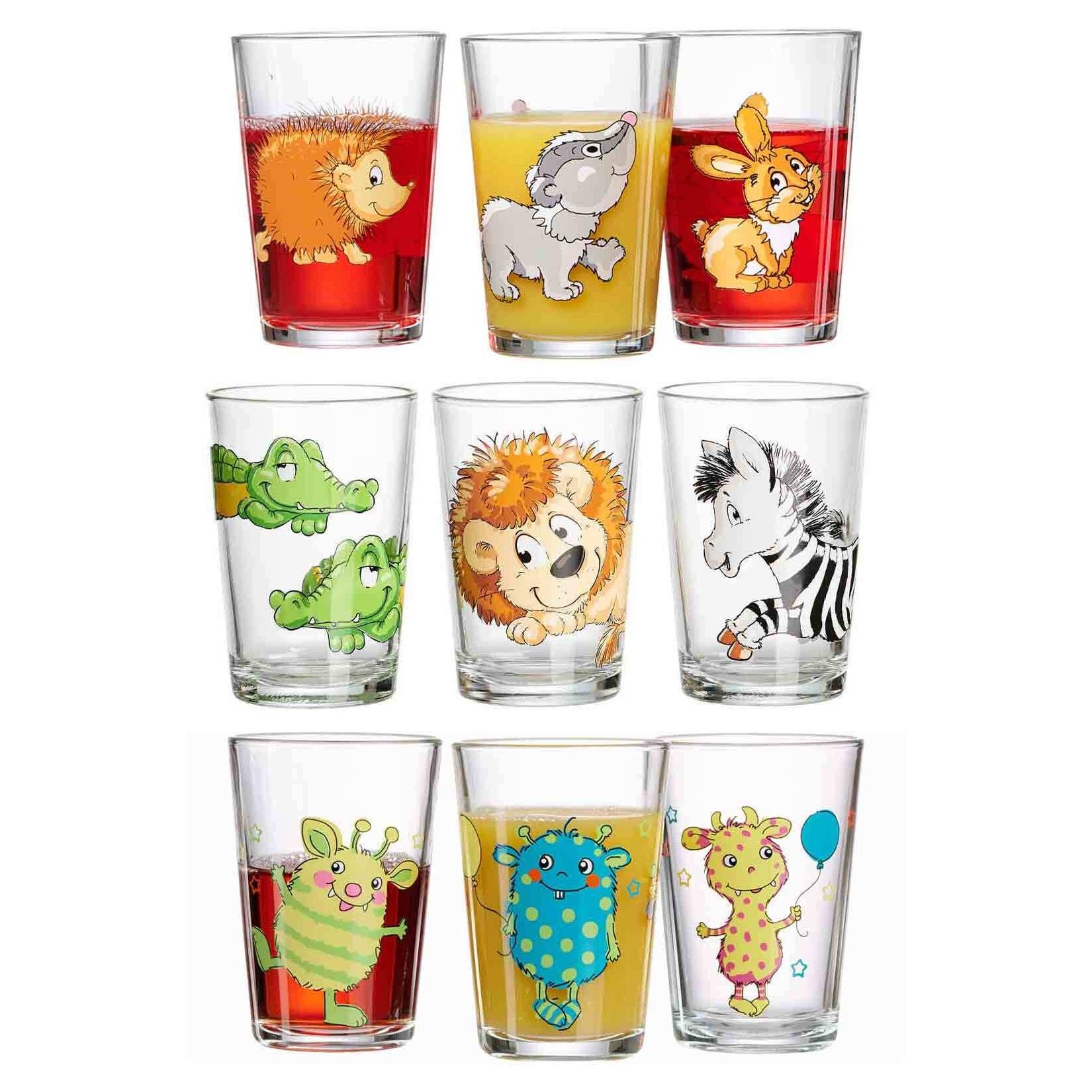 Ritzenhoff & Breker Kindergläser Wald/Zoo/Monster 205 ml 9er Set