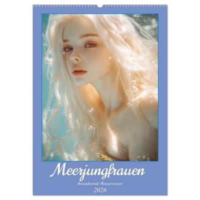 Meerjungfrauen - Bezaubernde Wasserwesen (Wandkalender 2026 DIN A2 hoch), CALVENDO Monatskalender