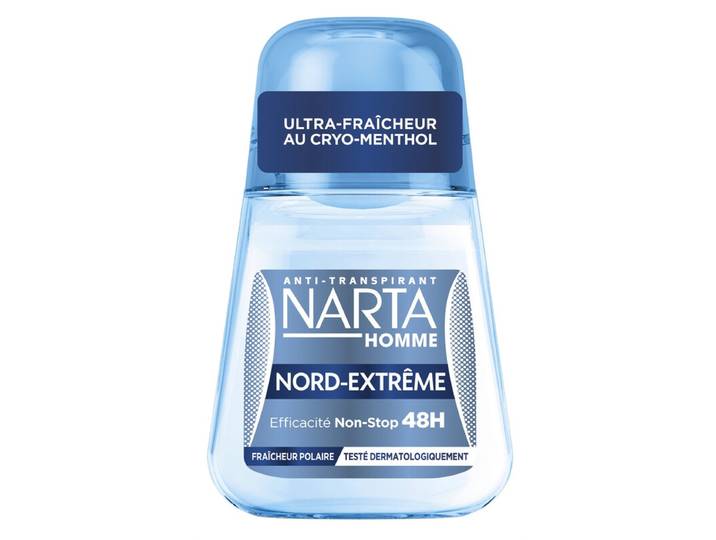 NARTA HOMME Anti-Transpirant Roll-On Cryo-Menthol Fraîcheur Extrême 48 h - 50 ml