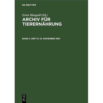 15. November 1957, Gebundene Ausgabe von , De Gruyter, 978-3-11-254903-2