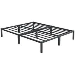 ML-Design Metallbett 160x200 cm Anthrazit | Stahlrahmen mit Lattenrost, robustes Doppelbett, Ehebett, Jugendbett, Gästebett