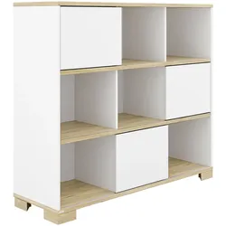PAIDI Standregal Yolanda, 9 Fächer, weiss | natur