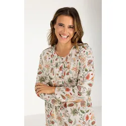 Baumwoll-Bluse in Druck natur in Größe 46 von DW-Shop, Natur, 46