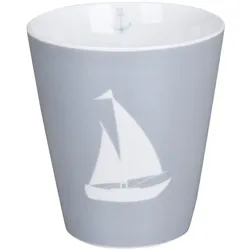 Krasilnikoff Happy Mug Boat Silhouette, 330 ml, grau