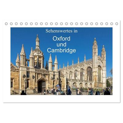 Sehenswertes in Oxford und Cambridge (Tischkalender 2027 DIN A5 quer), CALVENDO Monatskalender