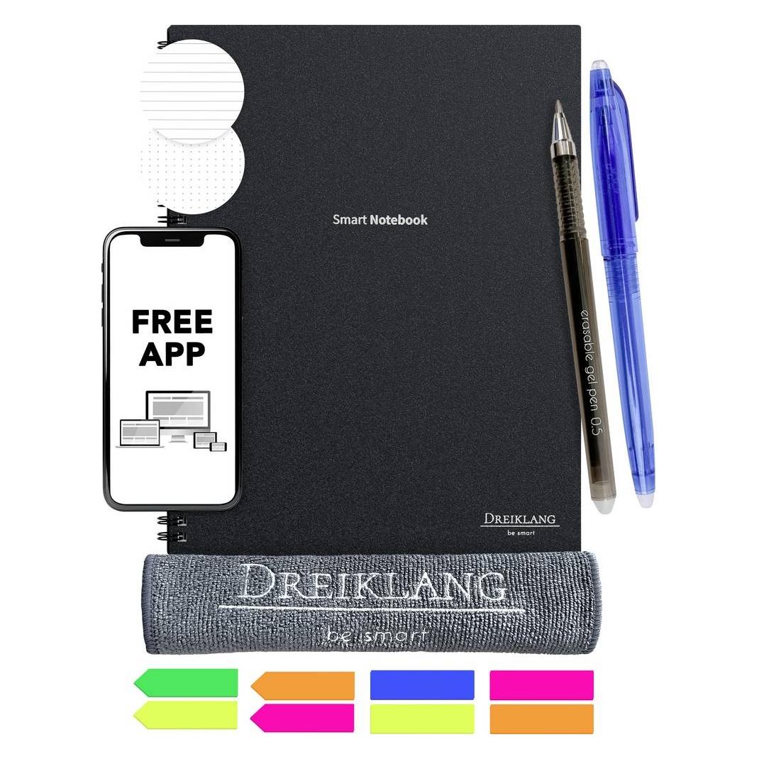 Dreiklang-be smart Dreiklang wiederbeschreibbarer DIN A4 Notizblock (A4, Liniert) (4270001452115)