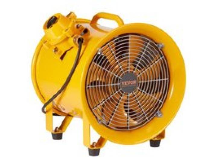 VEVOR Ventilateur d'Extraction 550 W Extracteur d'Air Industriel 304,8 mm Volume d'Air 4247 m3/h Cordon Alimentation 3 m Sans Prise de Charge Ventilateur Portable pour Extraire Poussière Fumée Maison