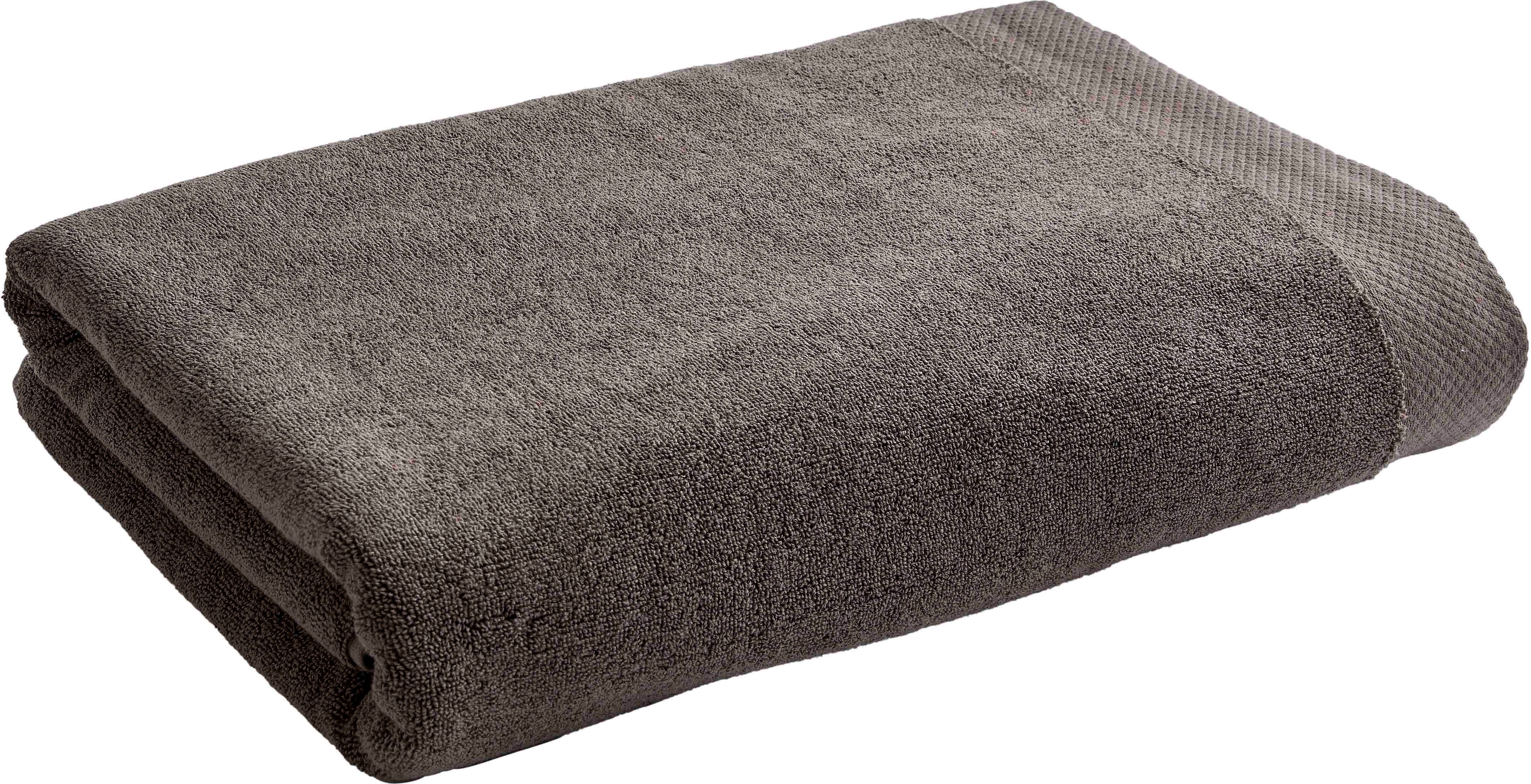 Badetuch CHRISTY "LUXE", grau (soot), B:90cm L:165cm, Walkfrottier, Obermaterial: 100% Baumwolle, Handtücher, Badetuch, Luxus Badetuch in Premium Qualität mit 730g/m², 90x165cm, 1er Set soot B/L: 90cmx165cm, 1 Stk., Walkfrottier