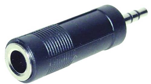 TRU Components Klinken-Adapter Klinkenstecker 3.5mm - Klinkenbuchse 6.35mm Stereo Polzahl:3