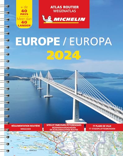 Europe 2024 : atlas routier : + de 40 pays. Europa 2024 : Wegenatlas : meer dan 40 Landen - Preis vom 09.10.2026 07:28:09 h