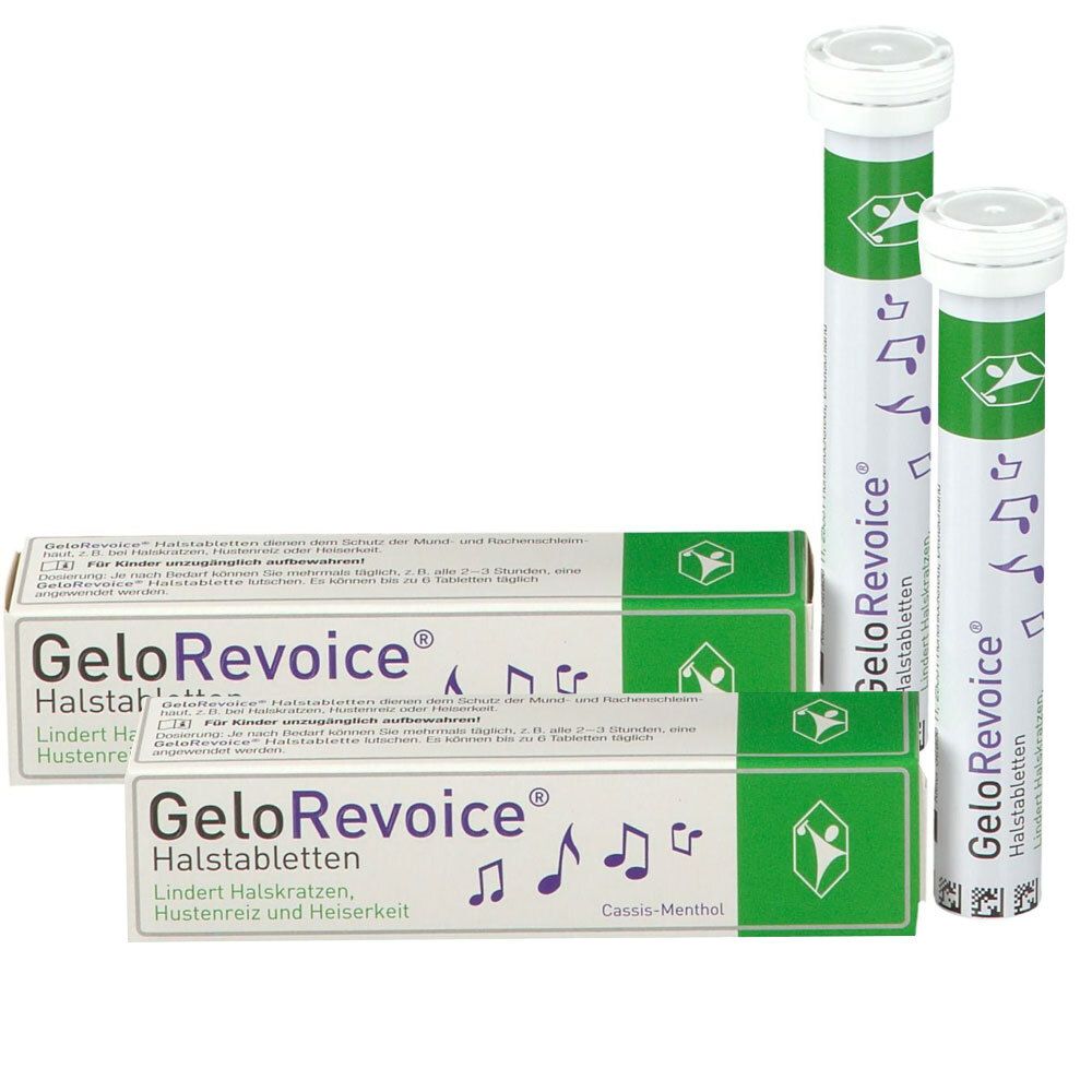 Gelorevoice Halstabletten Cassis-Menthol Lut.-Tab. Doppelpack 2x20 St Lutschtabletten