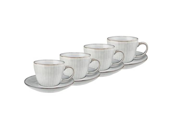 BUTLERS 4er-Set Kaffeetassen Steinzeug - HENLEY - spülmaschinenfest