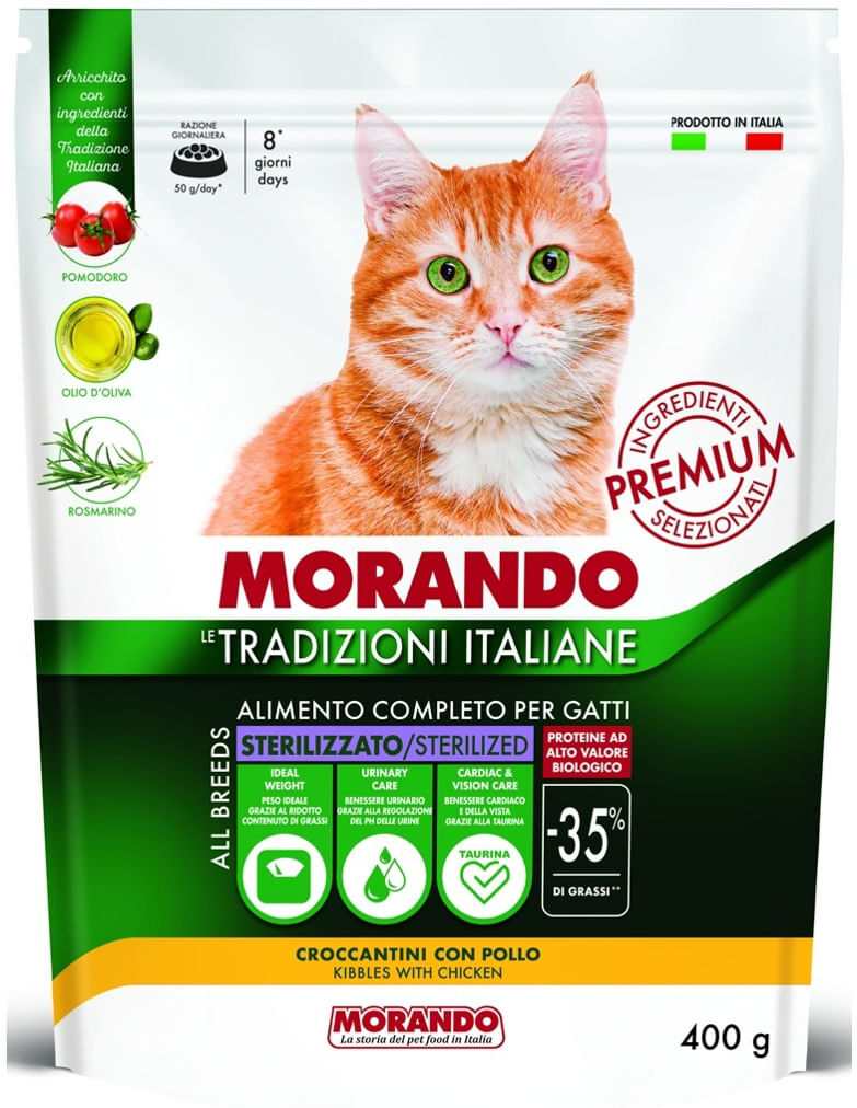 MORANDO Morandi Tradizioni Italiane Sterilised Cat Pollo 400G