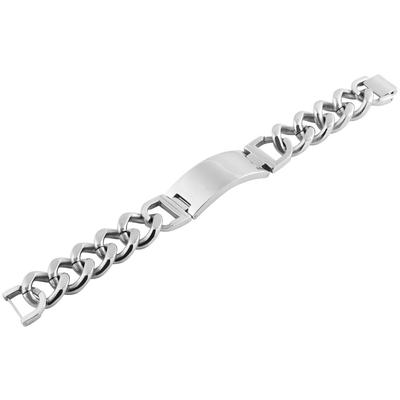 Armband ADELIA´S "Herren Armband – Panzerarmband aus Edelstahl 25 cm", silber, Armbänder, Herren, 2,5cm, Edelstahl, Armband, Perfekt als Geschenk zum Geburtstag