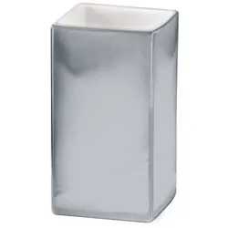 Kleine Wolke Zahnputzbecher Glamour Silber 10 x 6 cm