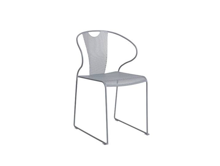 SMD Design Chaise avec accoudoirs Piazza Gris clair