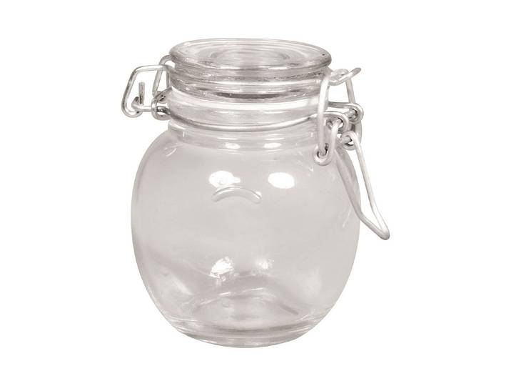 Rayher Kippdeckelglas Mini 9 × 7 × 7 cm