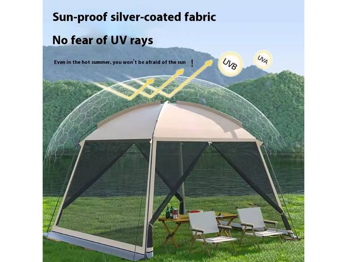 Grand auvent de tente d'extérieur, filet pare-soleil, tente Portable anti-moustiques, gazébo de Camping de plage