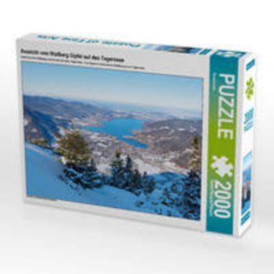 CALVENDO Puzzle Aussicht vom Wallberg Gipfel auf den Tegernsee | 2000 Teile Lege-Größe 90x67cm Foto-Puzzle für glückliche Stunden