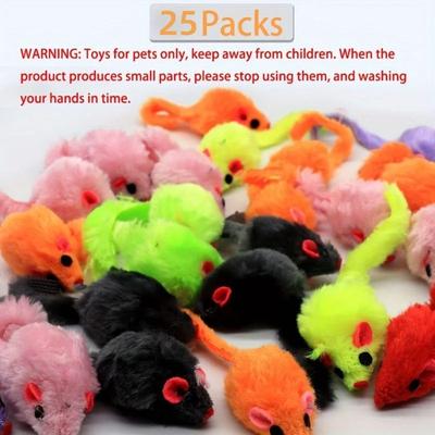 Inspire Essentials Plush Mouse Hunt Cat Toy Set 25 Piece Interactive Prey Toys For Cats 25 Pack