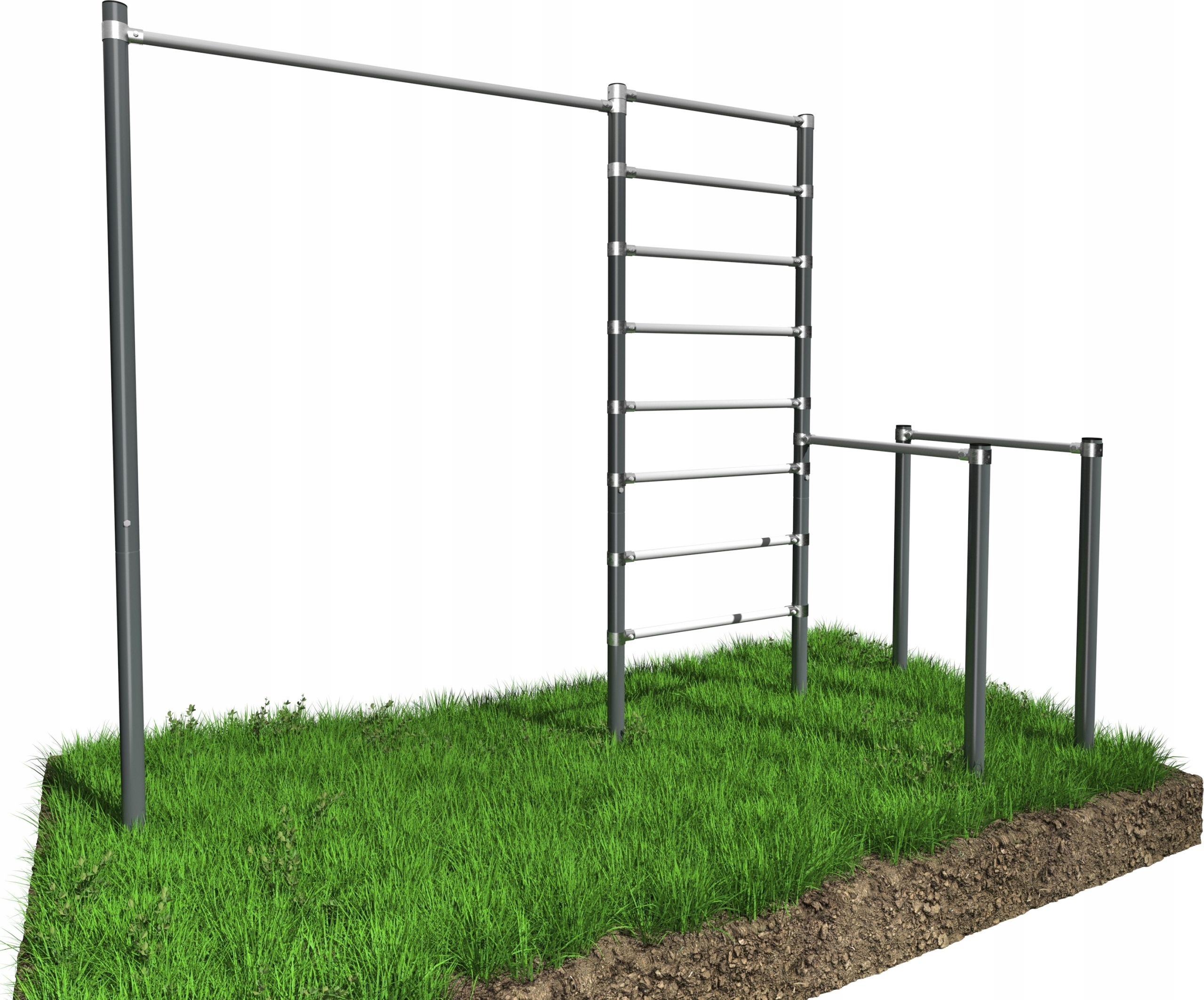 Street Workout Outdoor Kraftstation Klimmzugstange + DIP-Station Pull Up Bar Dip Griffe