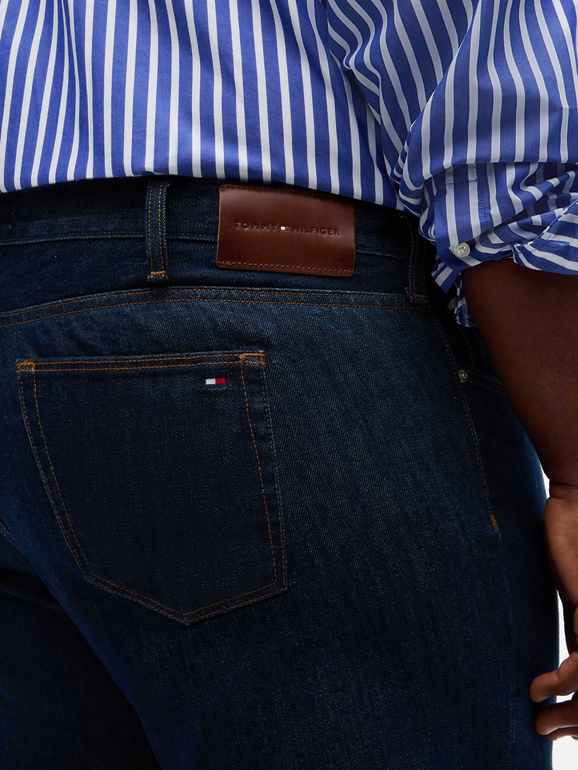 Regular-fit-Jeans "Madison", Herren, Gr. 46, Länge 30, blau (tate rinse), Denim/Jeans, Obermaterial: 100% Baumwolle, TOMMY HILFIGER BIG & TALL, gerade normal, Jeans Regular-fit-Jeans tate rinse 46, Länge 30