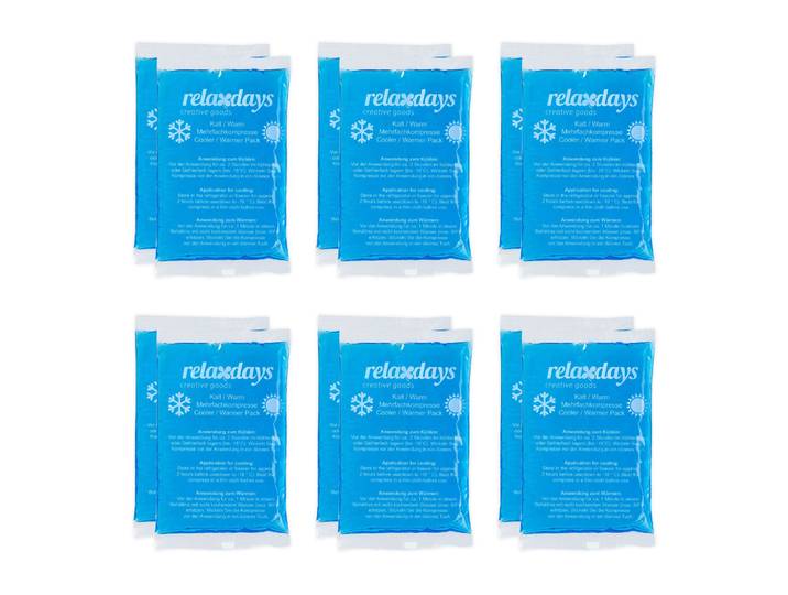 Rechteckige Kühlpads 12er-Set Blau