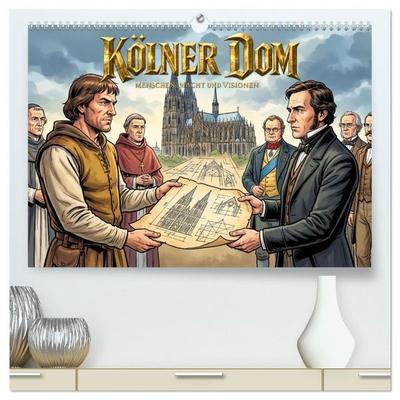 Kölner Dom – Menschen, Macht und Visionen (hochwertiger Premium Wandkalender 2027 DIN A2 quer), Kunstdruck in Hochglanz